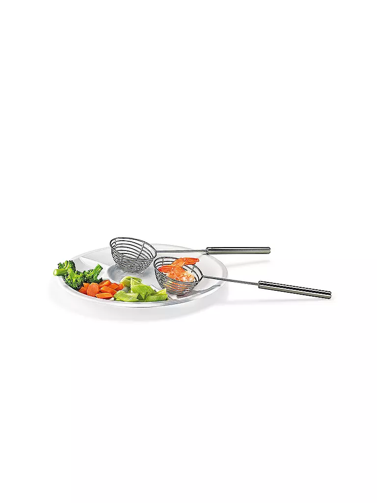 SPRING | Colador para fondue PROFI, juego de 2 | Plata