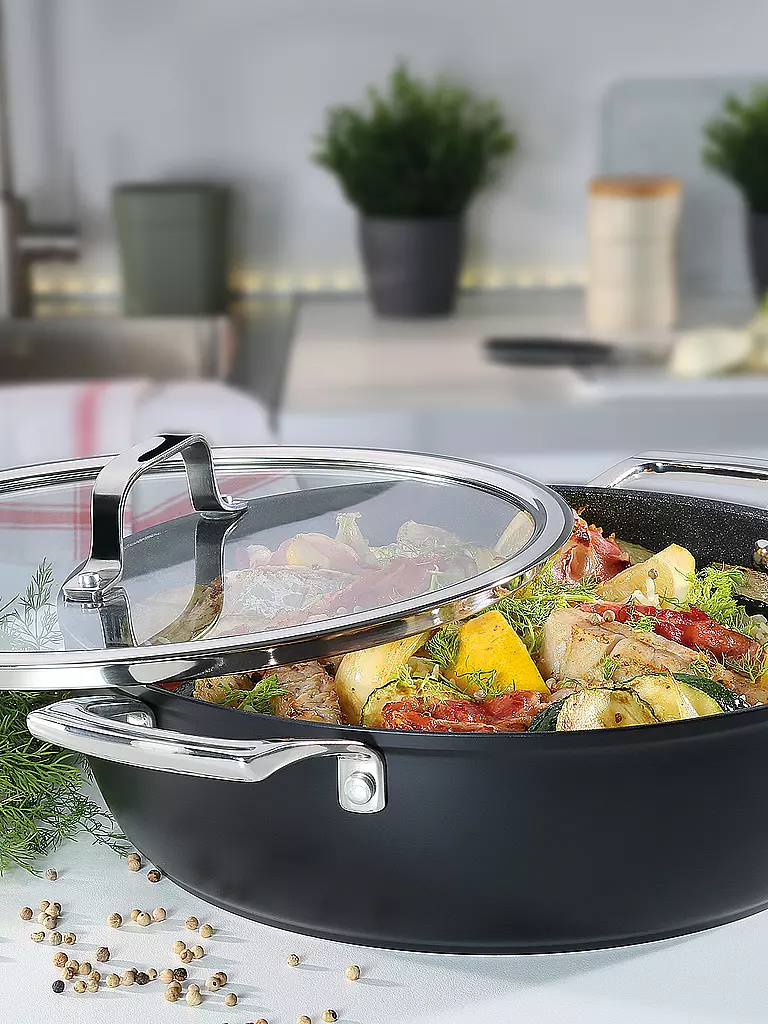 SPRING | Gourmettopf MERIDIAN Intense Pro 28cm / 4l Antiadherente | Negro
