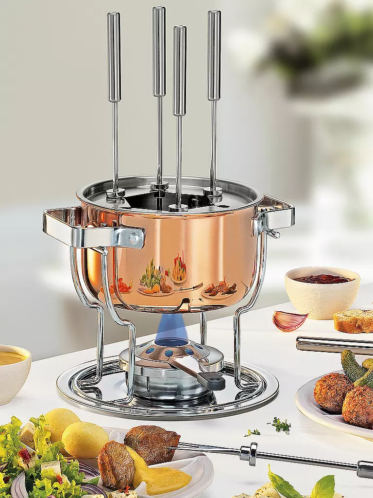SPRING | Juego de fondue DAVOS Culinox 17 cm cobrizado | Cobre