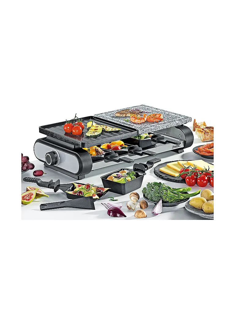 SPRING | Raclette para 8 personas BASIC Acero inoxidable | Plata