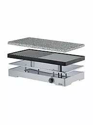 SPRING | RACLETTE8 CLASSIC DUO - Raclette con placa de parrilla de aluminio + piedra de granito | Plata