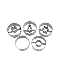 STAEDTER | Cortador Linzer liso, 5 piezas, acero inoxidable | Plata