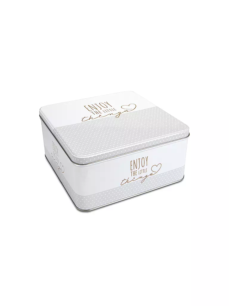 STAEDTER | Lata para galletas ENJOY THE LITTLE THINGS 21x21cm Crema | Crema