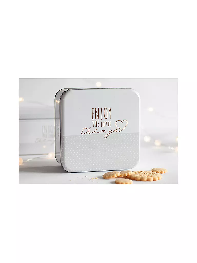 STAEDTER | Lata para galletas ENJOY THE LITTLE THINGS 21x21cm Crema | Crema