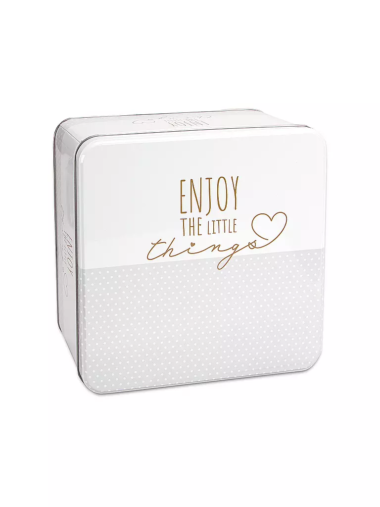 STAEDTER | Lata para galletas ENJOY THE LITTLE THINGS 21x21cm Crema | Crema