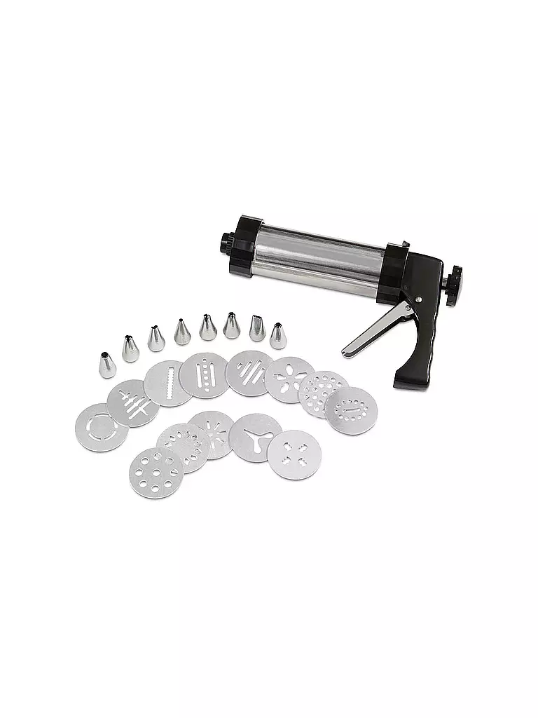 STAEDTER | Prensa para galletas de 23 piezas de acero inoxidable | Plata