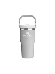 STANLEY | Botella aislante - Termo con pajita abatible 2.0 0.6l Cherry Blossom | Gris claro
