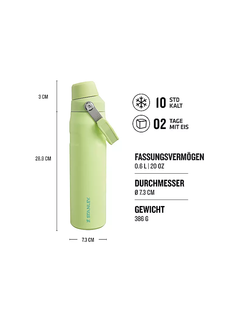 STANLEY | Isolierflasche - Thermosflasche ICEFLOW FAST FLOW BOTTLE 0,6l Citron  | Amarillo