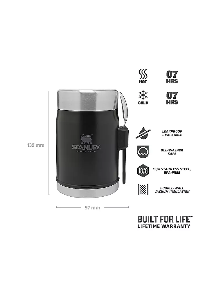 STANLEY | Termo para alimentos Food Jar 0,4 l Negro | Negro
