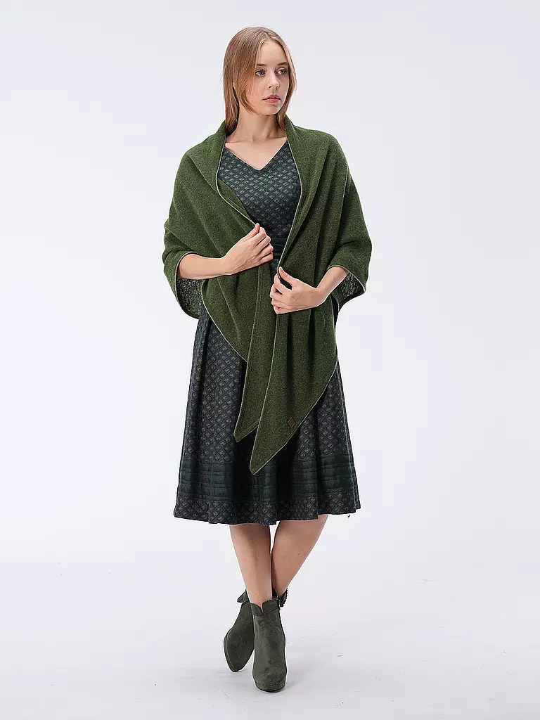 STAPF | Cape - Poncho BIBI | Verde oscuro