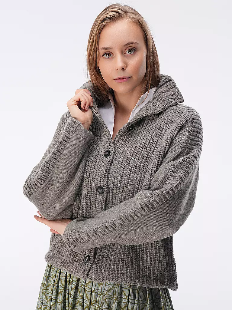 STAPF | Chaqueta de punto tradicional corte holgado CATERINA | Gris