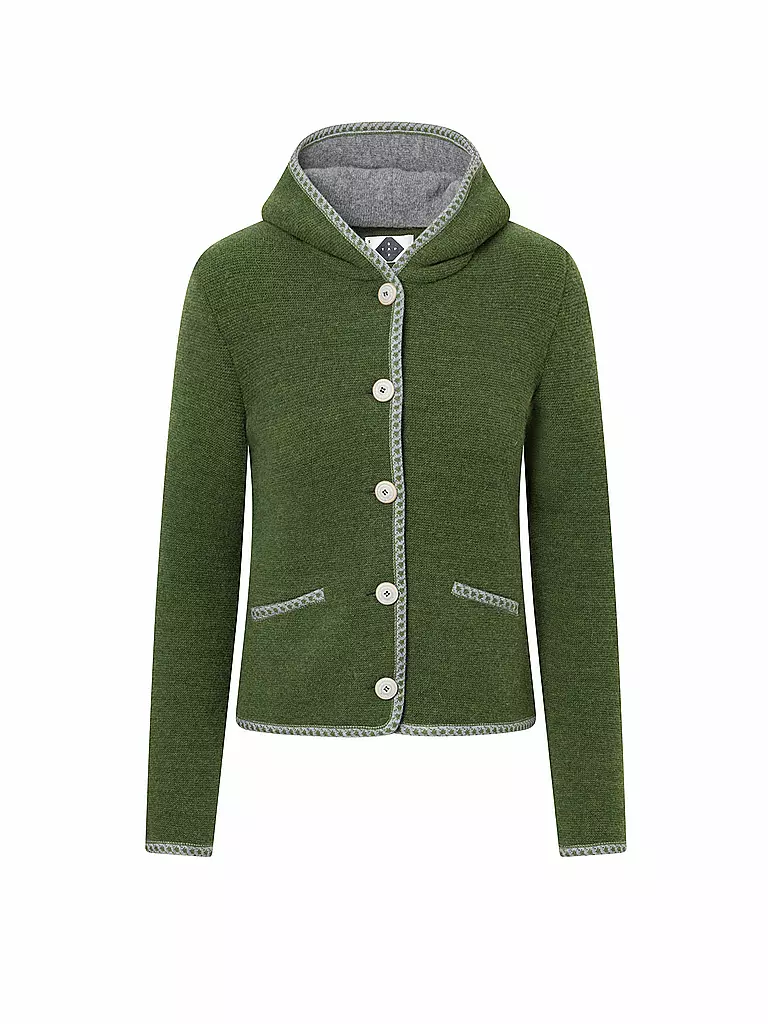 STAPF | Chaqueta de punto tradicional MALWINE | Verde oscuro