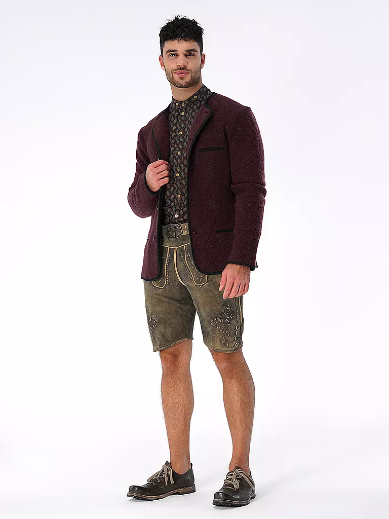 STAPF | Chaqueta tradicional corte relajado BRUNHARD | Rojo oscuro
