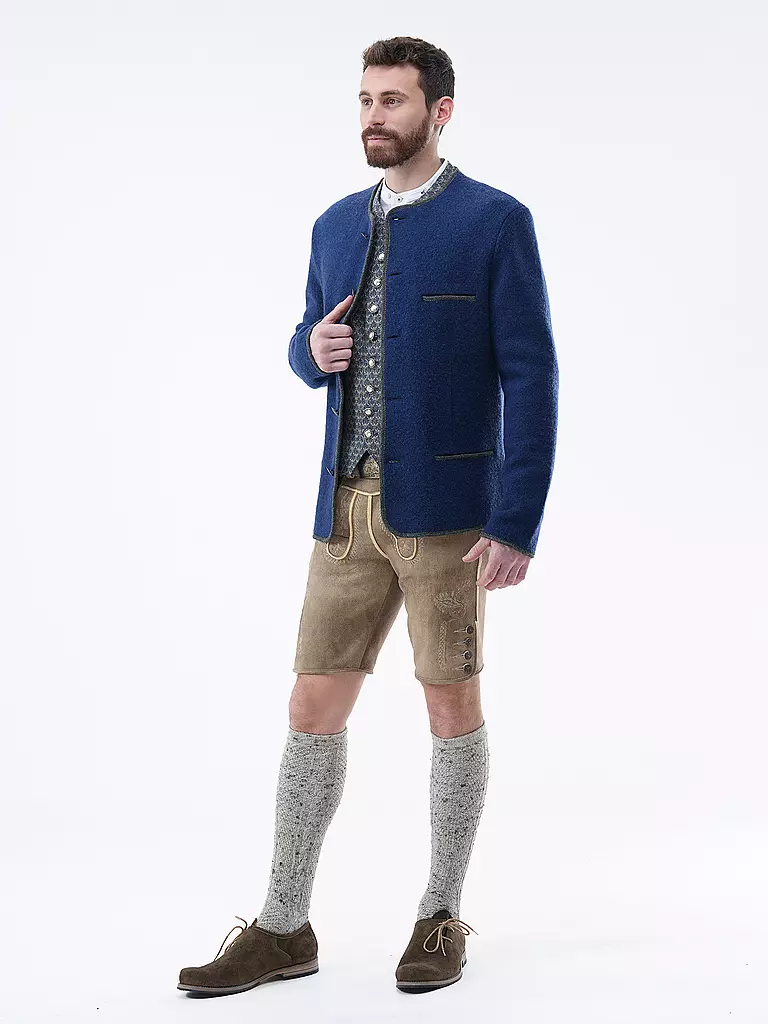 STAPF | Chaqueta tradicional corte relajado BRUNHARD | Azul oscuro