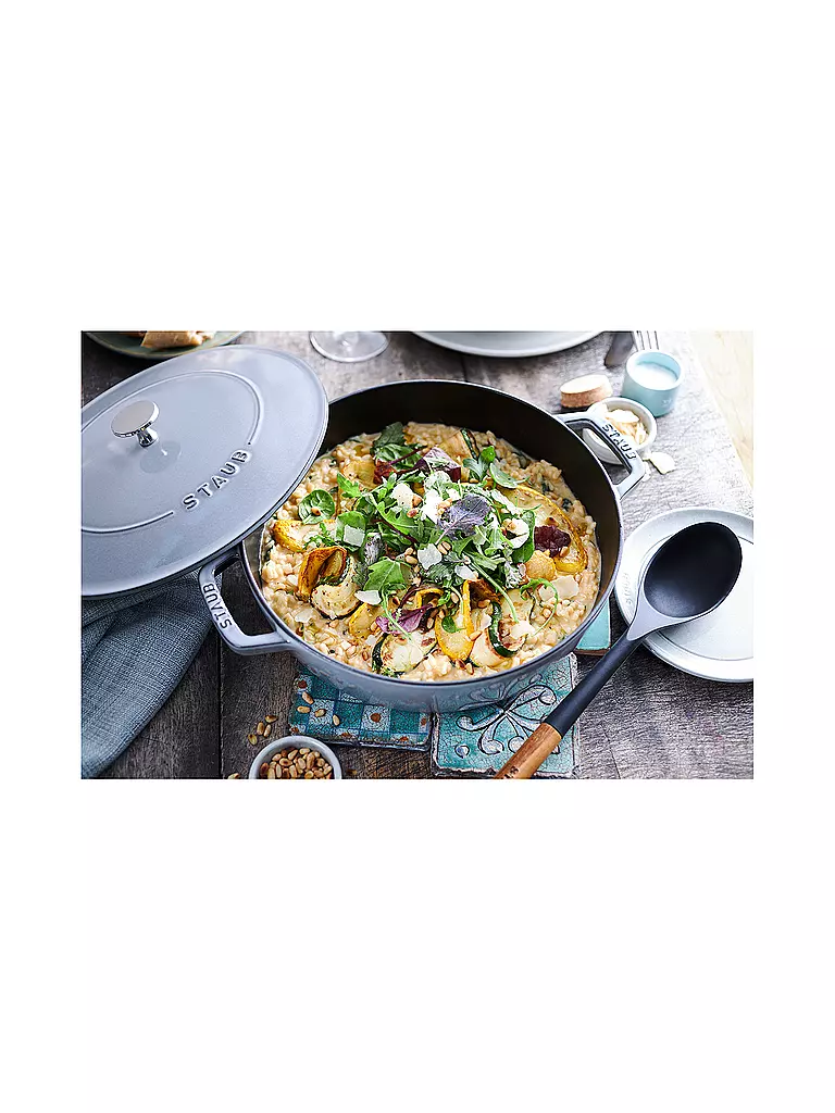 STAUB | Cuchara para servir 31 cm acacia / silicona | Marrón