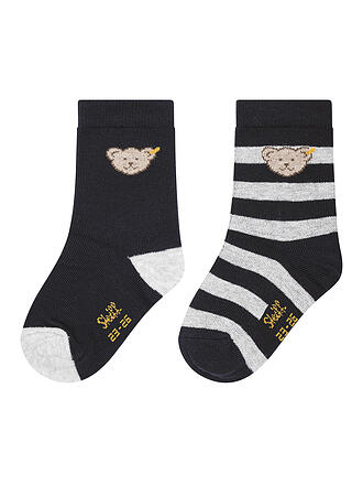 STEIFF | Calcetines de bebé, paquete de 2, azul marino