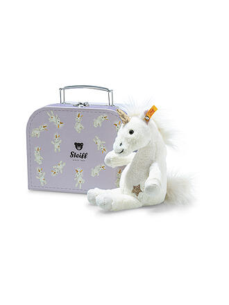 STEIFF | Peluche Unica Unicornio Colgante en Maleta 20cm