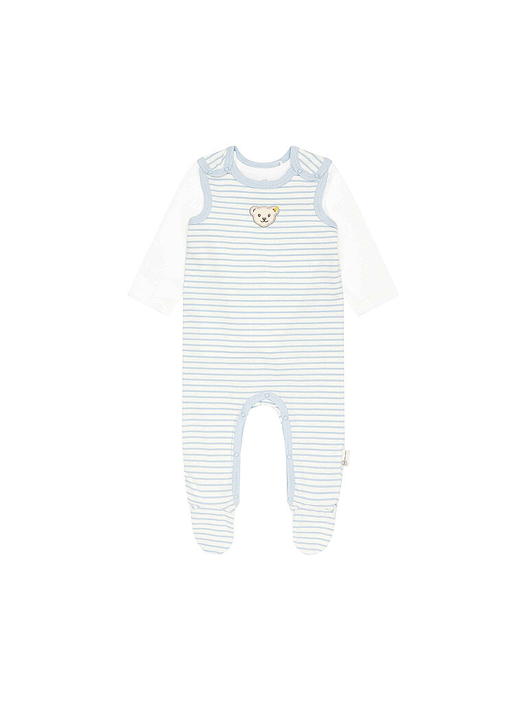 Steiff Set de bebé pelele y camiseta azul claro
