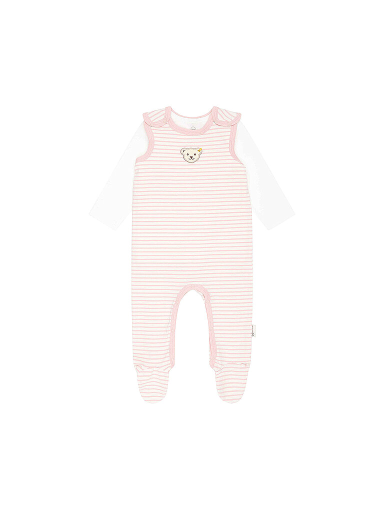 Steiff Set de bebé: Pelele y camiseta rosa