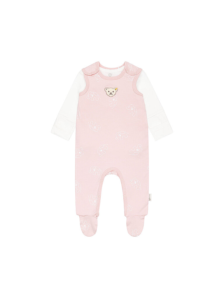 Steiff Set de bebé de 2 piezas: pelele y camiseta de manga larga rosa