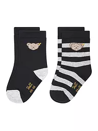STEIFF | Calcetines de bebé, paquete de 2, azul marino | Azul oscuro