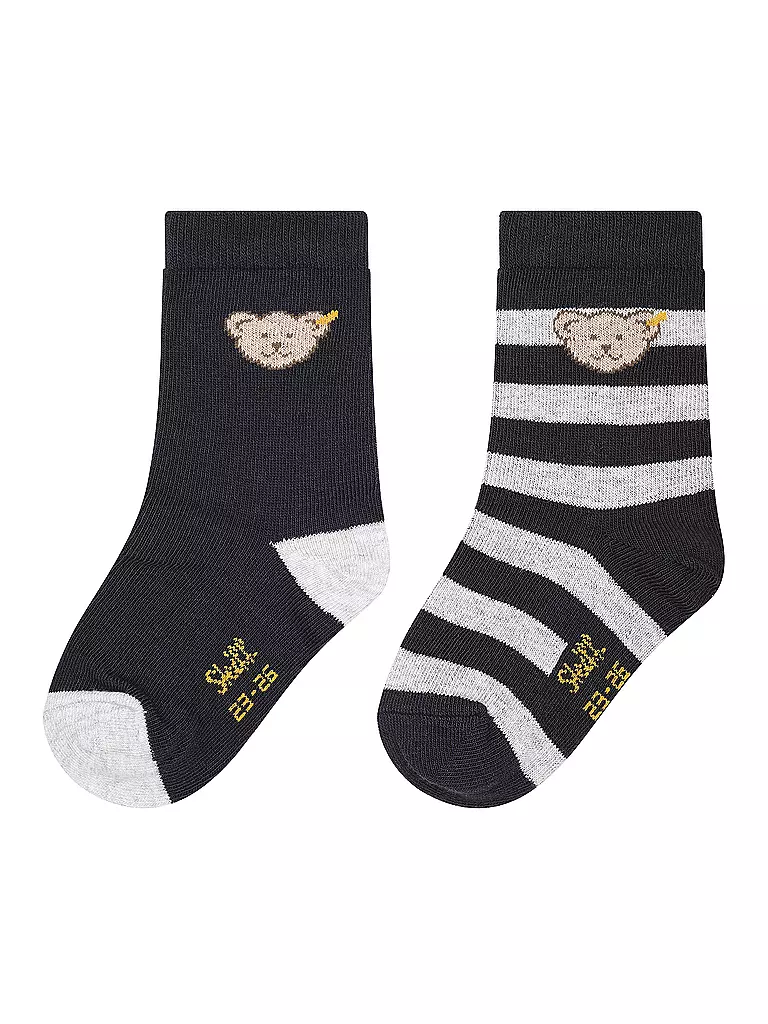 STEIFF | Calcetines de bebé, paquete de 2, azul marino | 
