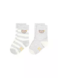 STEIFF | Calcetines de bebé, paquete de 2, azul marino | Gris
