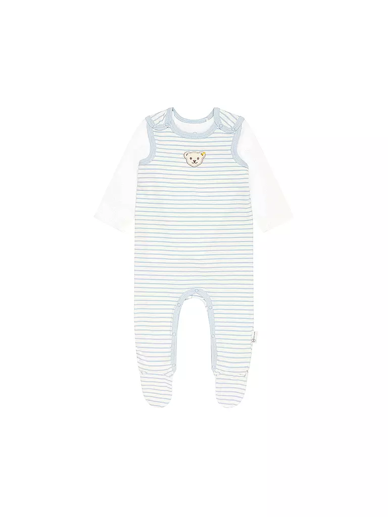 STEIFF | Conjunto de bebé con pelele y camiseta | Azul claro