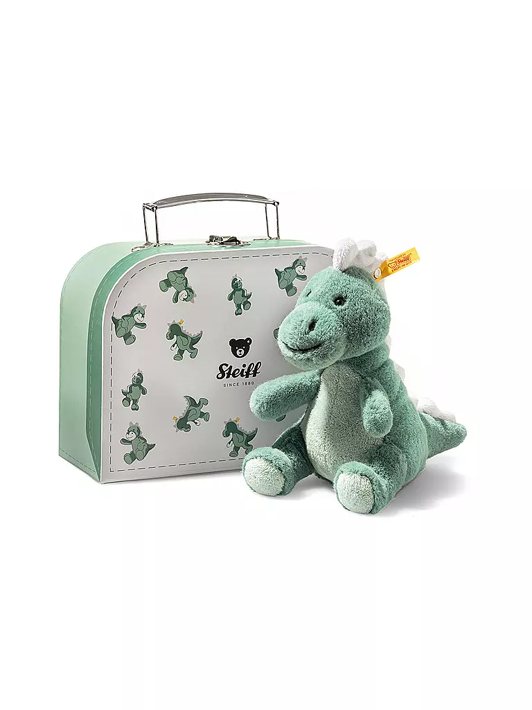 STEIFF | Joshi Baby T-Rex en maleta 16cm | Petróleo