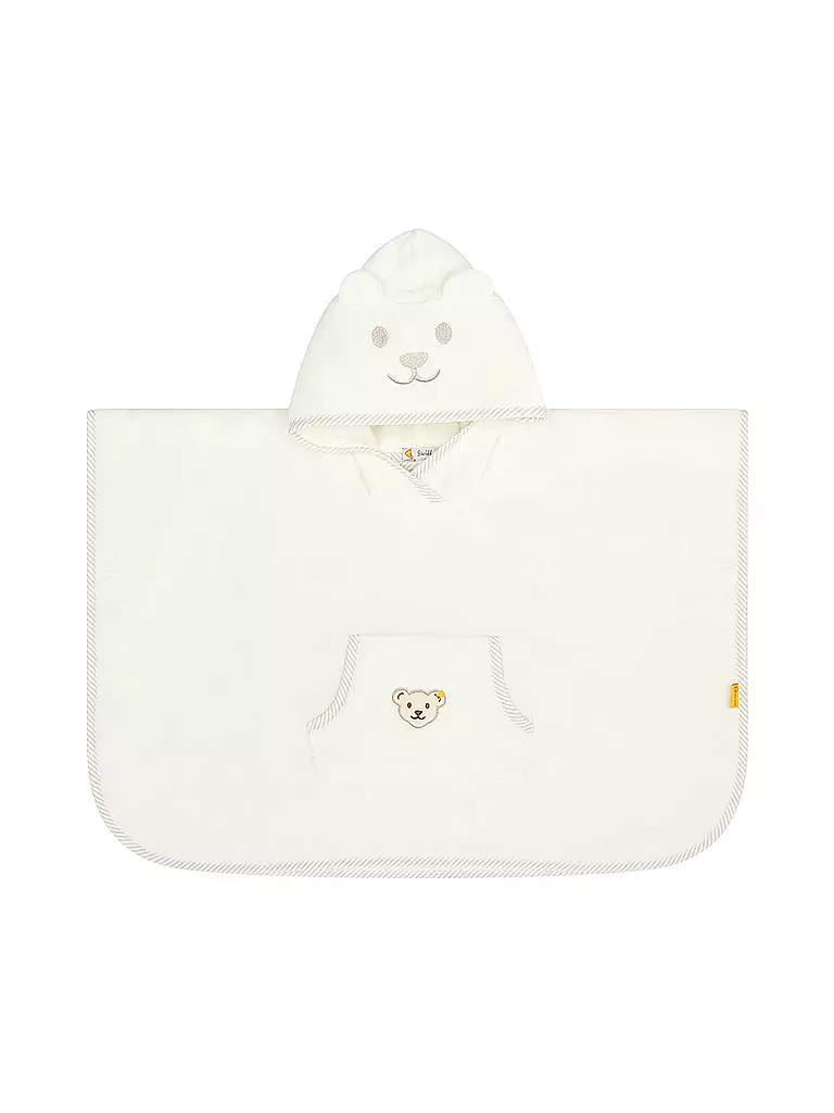 STEIFF | Poncho de baño para bebé | Blanco