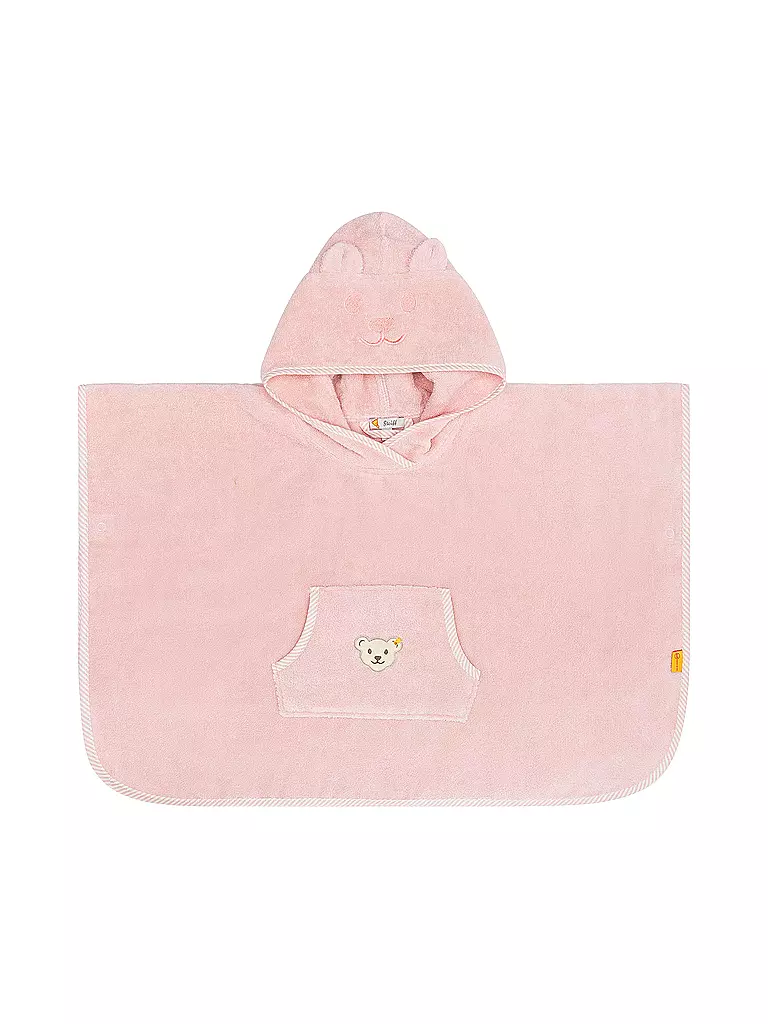 STEIFF | Poncho de baño para bebé | Rosa