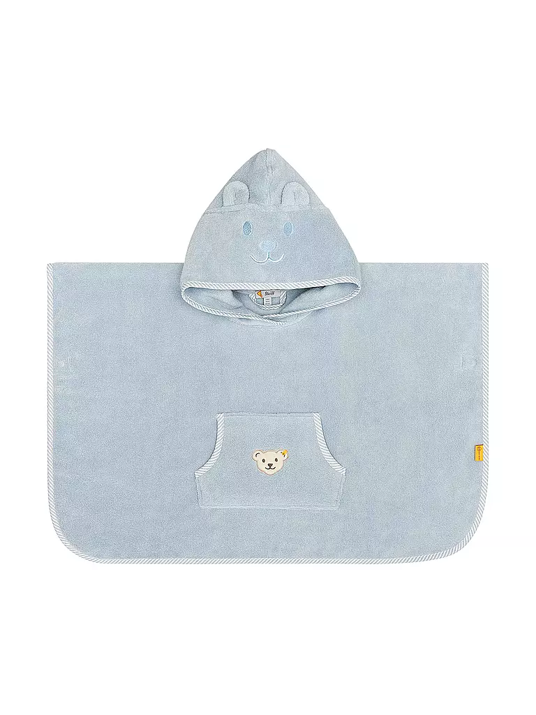 STEIFF | Poncho de baño para bebé | Azul claro