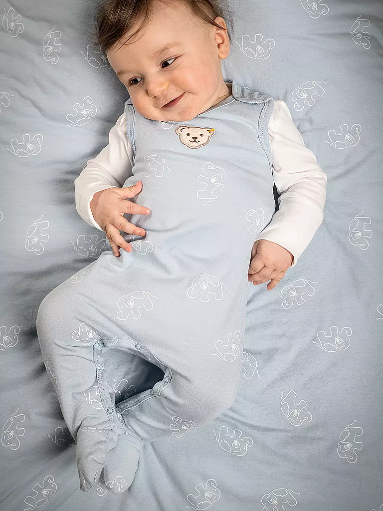 STEIFF | Set de bebé de 2 piezas, pelele y camiseta de manga larga | Azul claro
