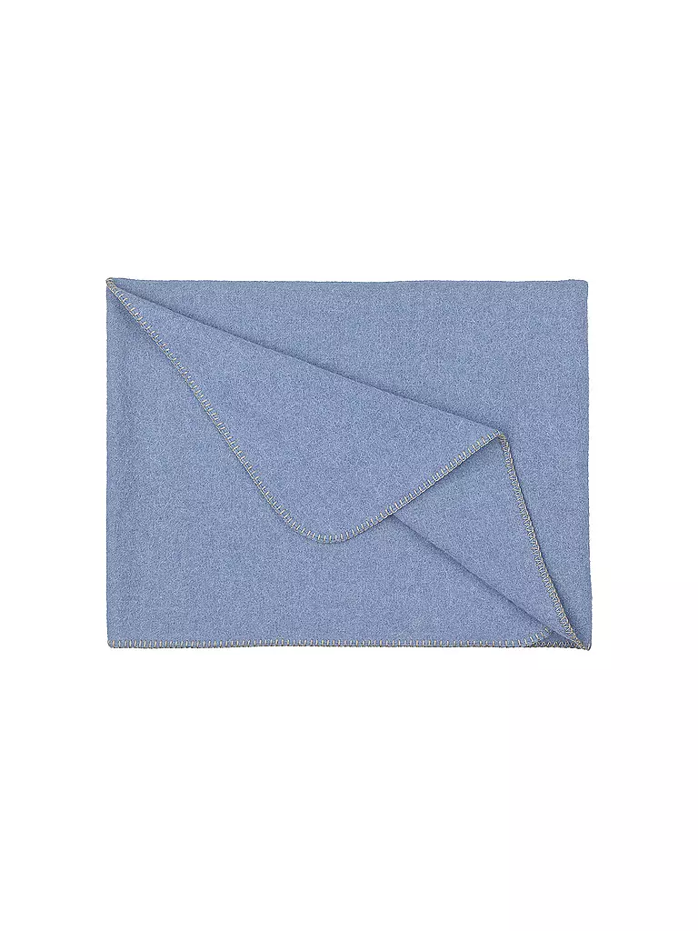 STEINER 1888 | Manta de lana ALINA 145x190cm Aciano | Azul claro