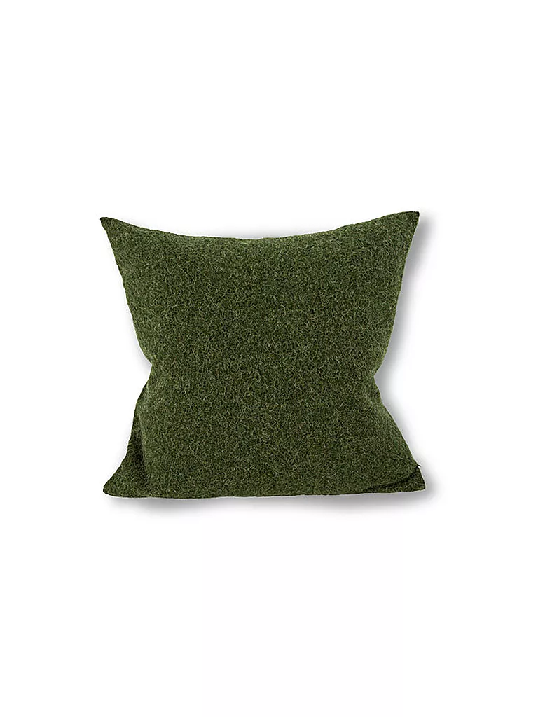 STEINER 1888 | Wollkissen "Alina" 40x40cm kiwi (gefüllt) | Verde oscuro