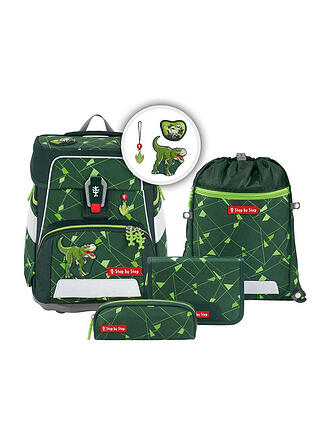 STEP BY STEP | Set de mochila escolar de 5 piezas SPACE Shine Dino Night Tyro