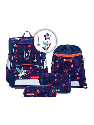 STEP BY STEP | Set de mochila escolar de 5 piezas SPACE Shine Pegasus Night Nuala