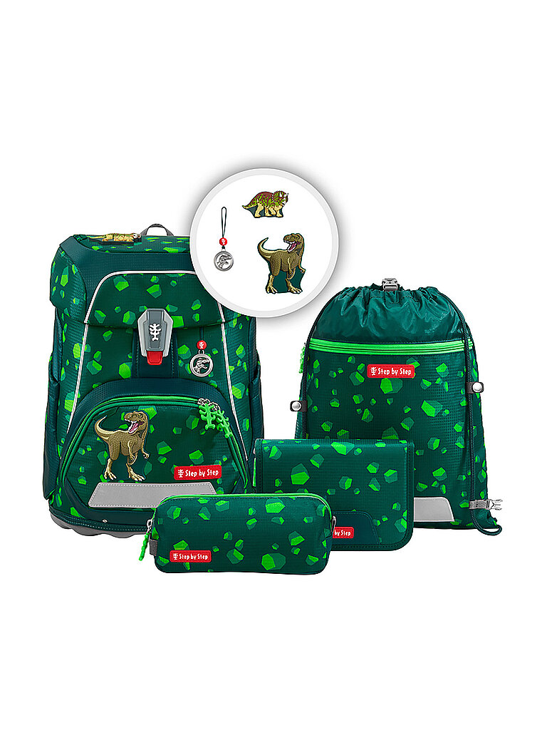 Step by Step Set de mochila escolar de 5 piezas FIT Dino Targo