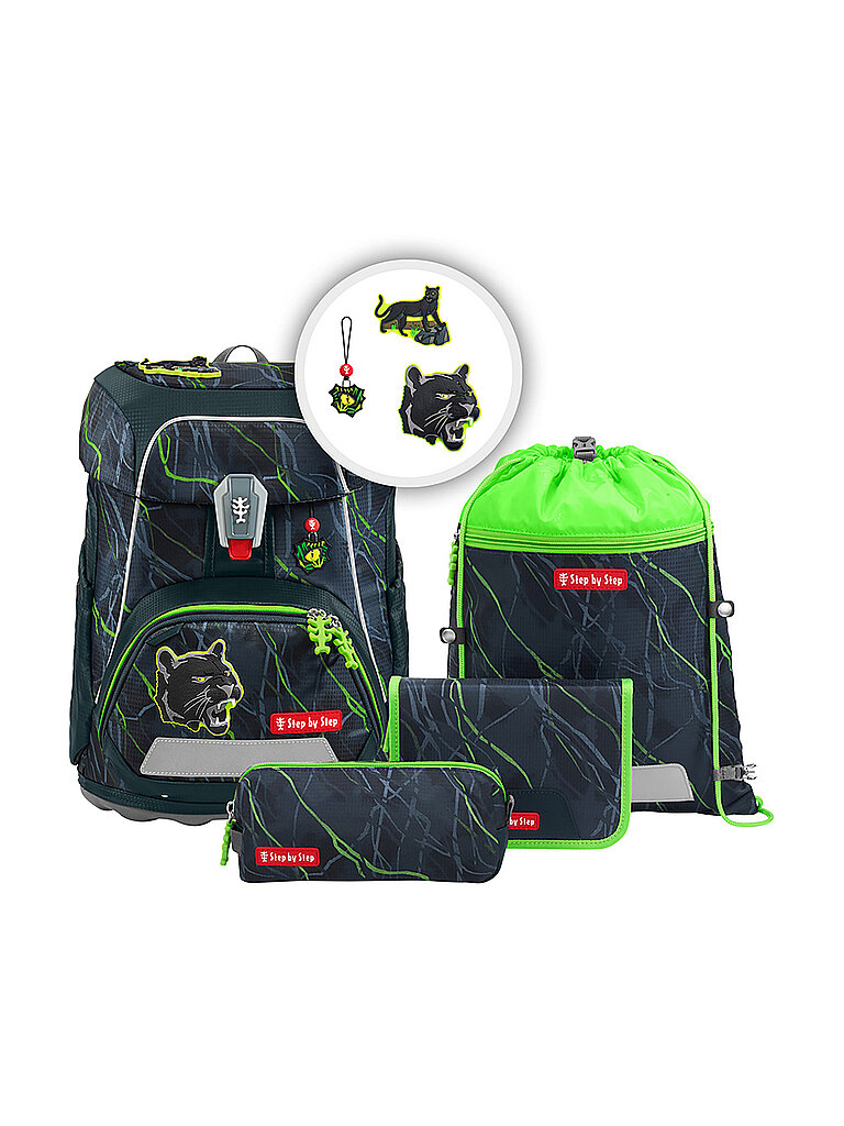 Step by Step Set de mochila escolar FIT de 5 piezas Danger Cat Chiko