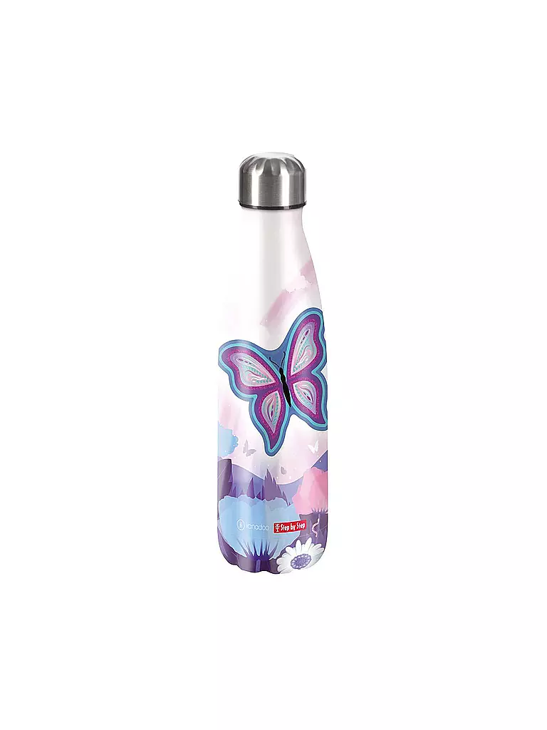 STEP BY STEP | Botella de agua de acero inoxidable - Butterfly Maja 0,5L | Multicolor