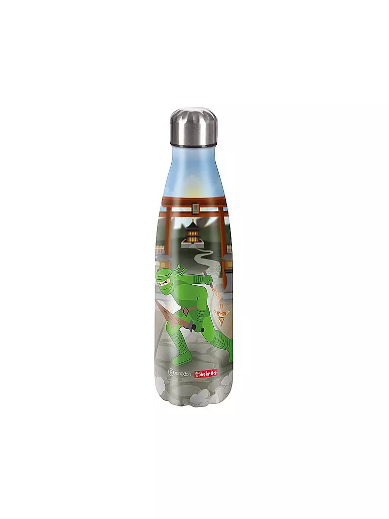 STEP BY STEP | Edelstahl Trinkflasche - Ninja Kimo 0,5L | Multicolor