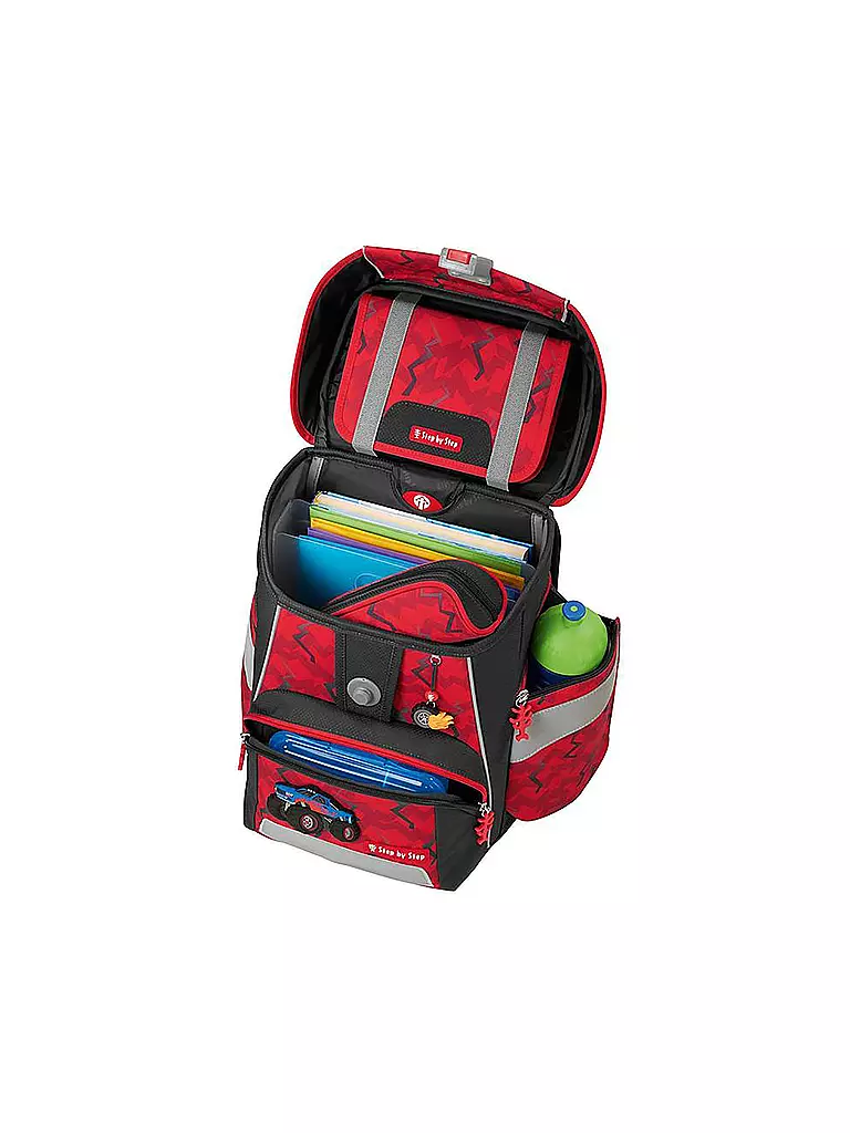 STEP BY STEP | Schulranzen Set Space Monter Truck Rocky 5teilig  | Rojo
