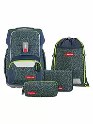 STEP BY STEP | Set de mochila escolar de 4 piezas BASIS Purple Konfetti | Verde