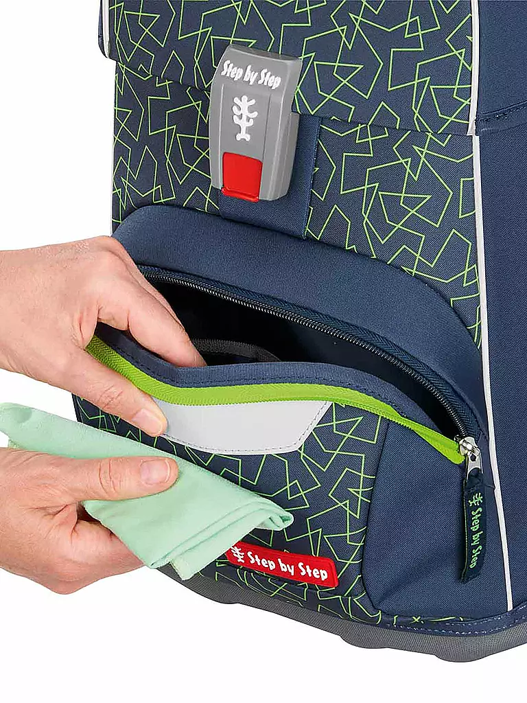 STEP BY STEP | Schultaschen Set 4tlg BASIS Green Geometric  | Verde