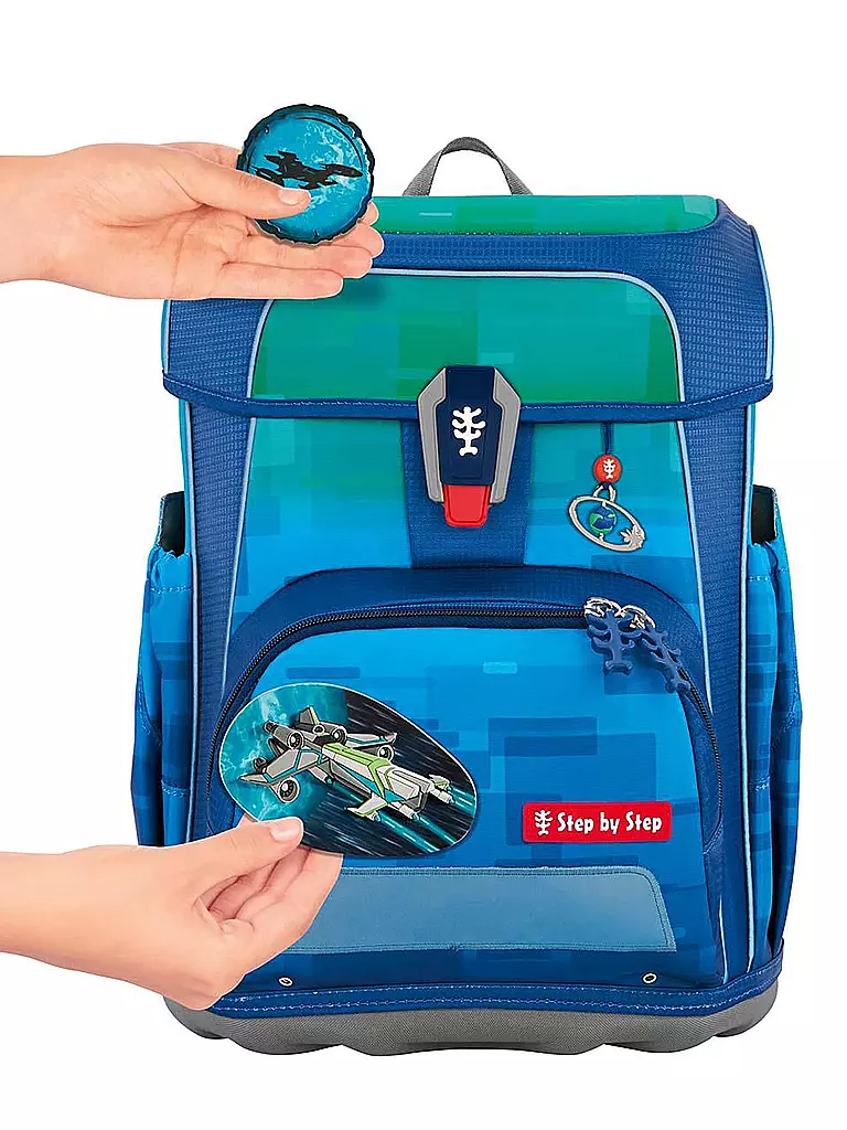 STEP BY STEP | Schultaschen Set 5-teilig  CLOUD Ocean Space Craft Spike  | Azul