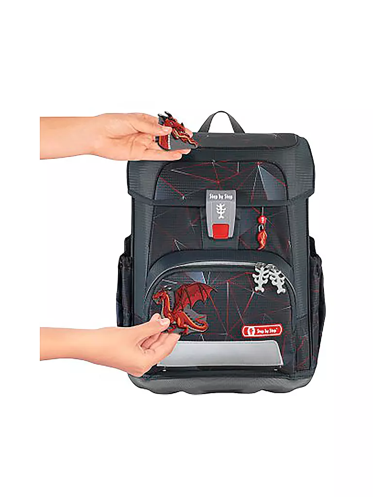 STEP BY STEP | Schultaschen Set 5tlg CLOUD Dragon Drako | Negro