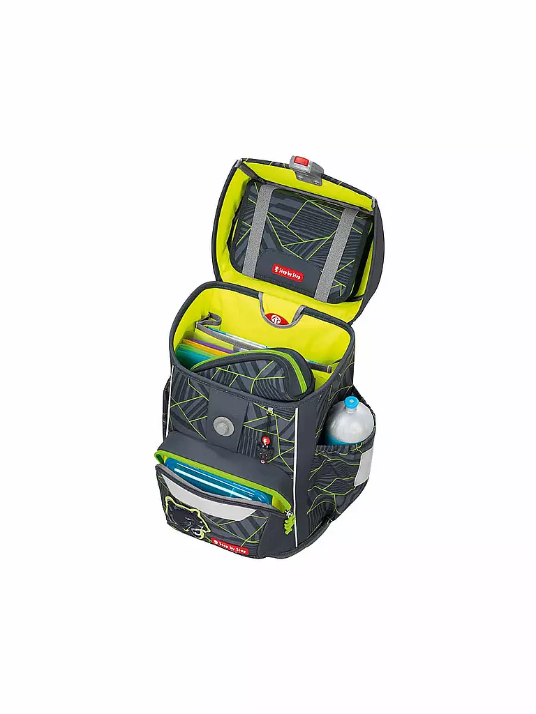 STEP BY STEP | Schultaschen Set 5tlg GIANT Dark Cat Chiko  | Negro