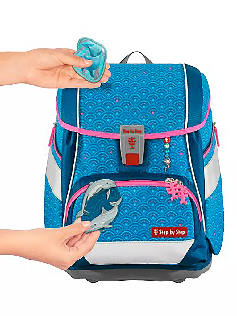 STEP BY STEP | Schultaschen Set 6tlg 2in1 Plus Dolphin Pippa | Turquesa