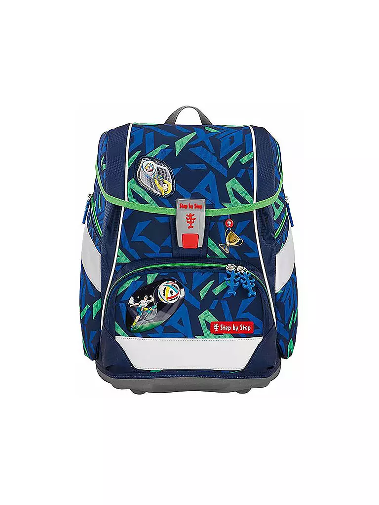 STEP BY STEP | Set de mochila escolar 2en1 Plus Soccer Ben | Azul oscuro