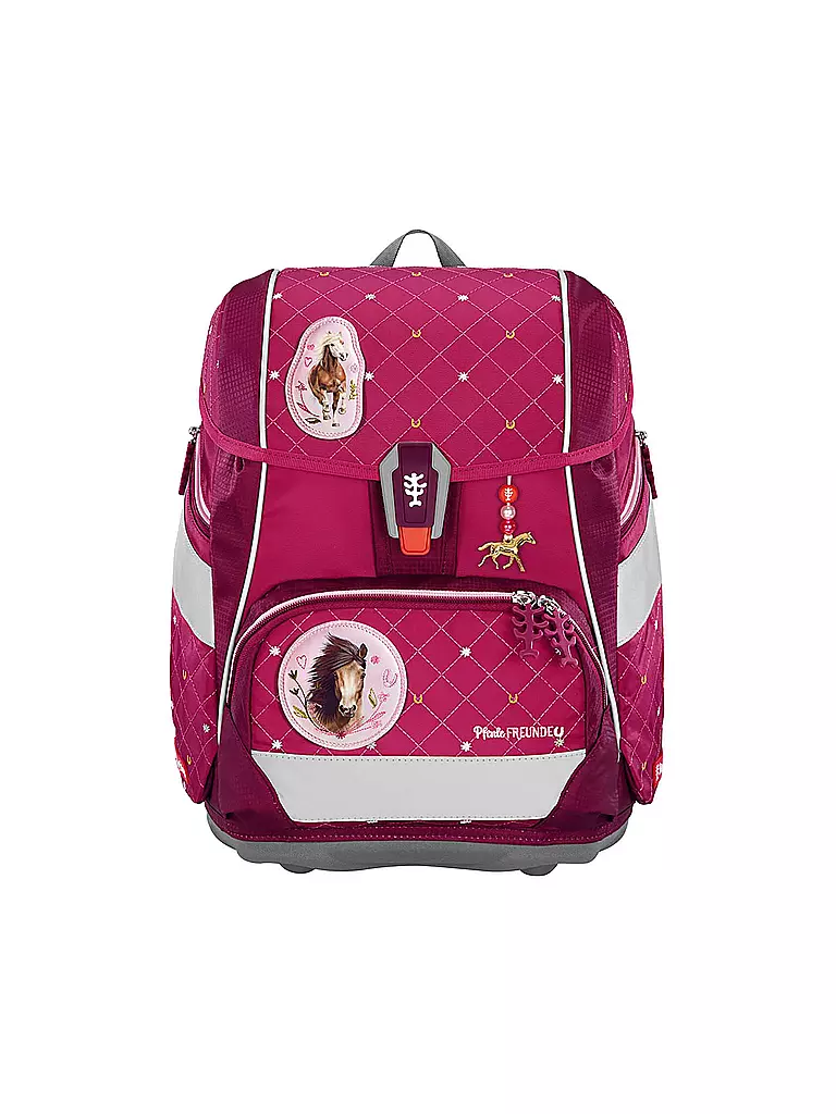 STEP BY STEP | Set de Mochila Escolar 2IN1 PLUS Spiegelburg Pferdefreunde | Fucsia
